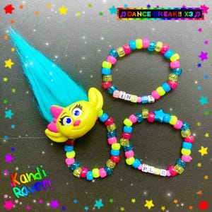 Scenecore Toy Kandi Singles Set | Friendship Bracelets | Scene Kandi | 90s | Y2K | Trolls | Kidcore | Rave | PLUR | Nostalgia | Festival
