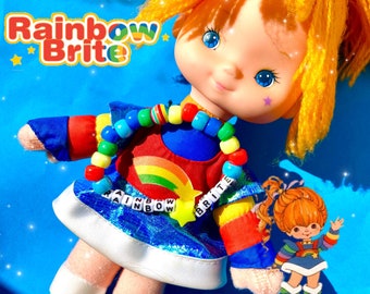 Rainbow Brite Kandi Single | Indie 80s 90s Y2K  Kidcore Scenecore | Bracelet | Kandi Raver | Decora Kei | PLUR | Toy Kandi | Nostalgia