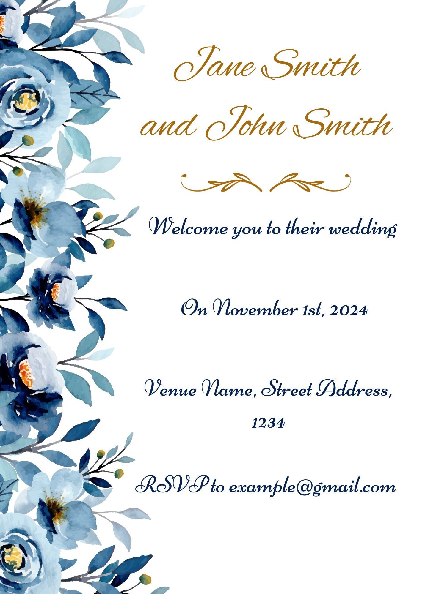 Customizable Elegant Winter Wedding Invitation Pack