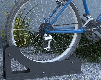 Digital Plan : Easy-to-Build Sheet Metal Minimalist Mountain Bike Stand - Quality and Industrial Design for Hassle-Free Storage