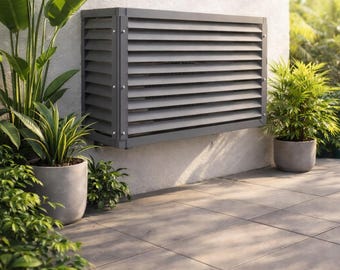Wall Mounted AC Cover Plans | Outdoor Air Conditioner Enclosure | DIY Sheet Metal Project | DXF Files & Build Manual Included