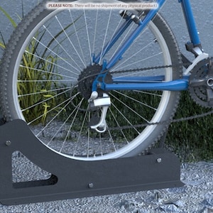 Digital Plan : Easy-to-Build Sheet Metal Minimalist Mountain Bike Stand - Quality and Industrial Design for Hassle-Free Storage