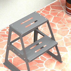 Digital Plan : Industrial Style Kitchen Helper - DIY Step Stool for Kitchen or Bookshelves Custom DIY Build Plans dxf svg cnc