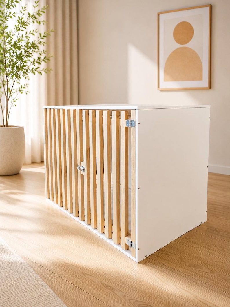 Solid Beech Dog House | Heavy Duty Indoor Puppy Kennel | Luxury Pet Furniture | image 4