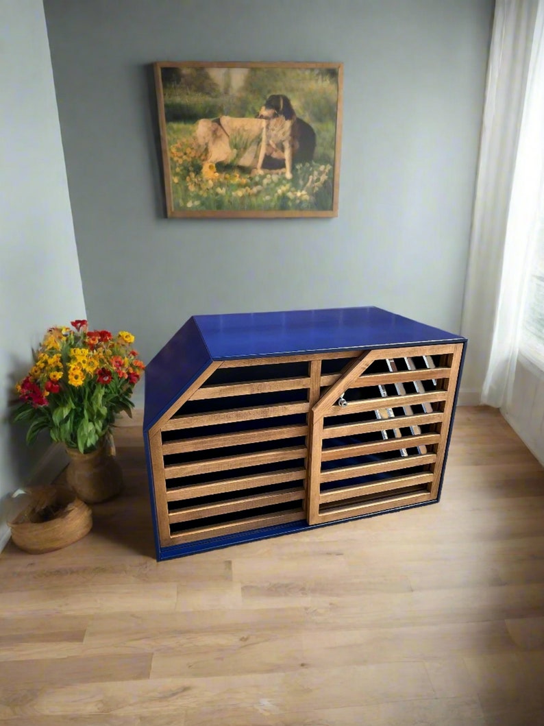 Photo inspiration: Picture Idea: Handmade Wooden Dog Crate Luxury Pet Home Sliding Door S