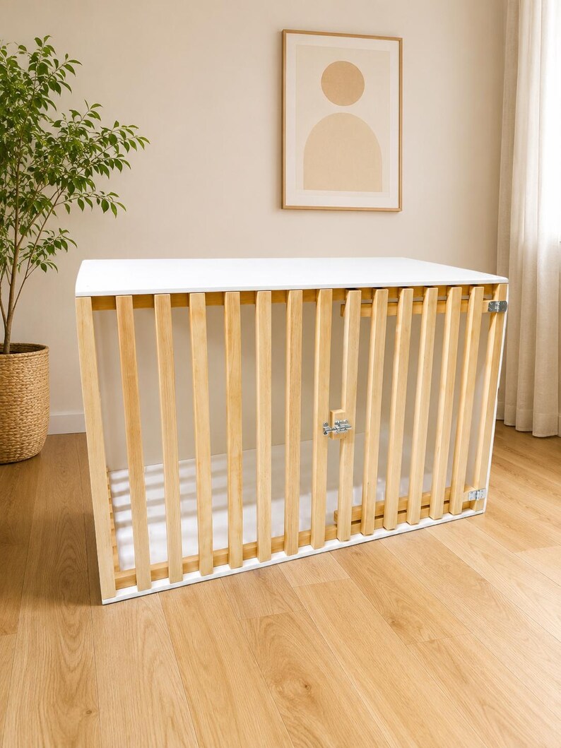 Solid Beech Dog House | Heavy Duty Indoor Puppy Kennel | Luxury Pet Furniture | image 5