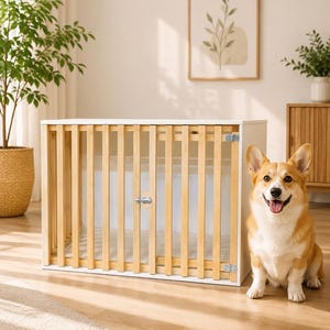 Solid Beech Dog House | Heavy Duty Indoor Puppy Kennel | Luxury Pet Furniture | image 1