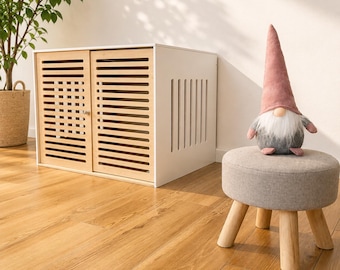 Colorful Dog Crate: Stylish Pet House with Sliding Door