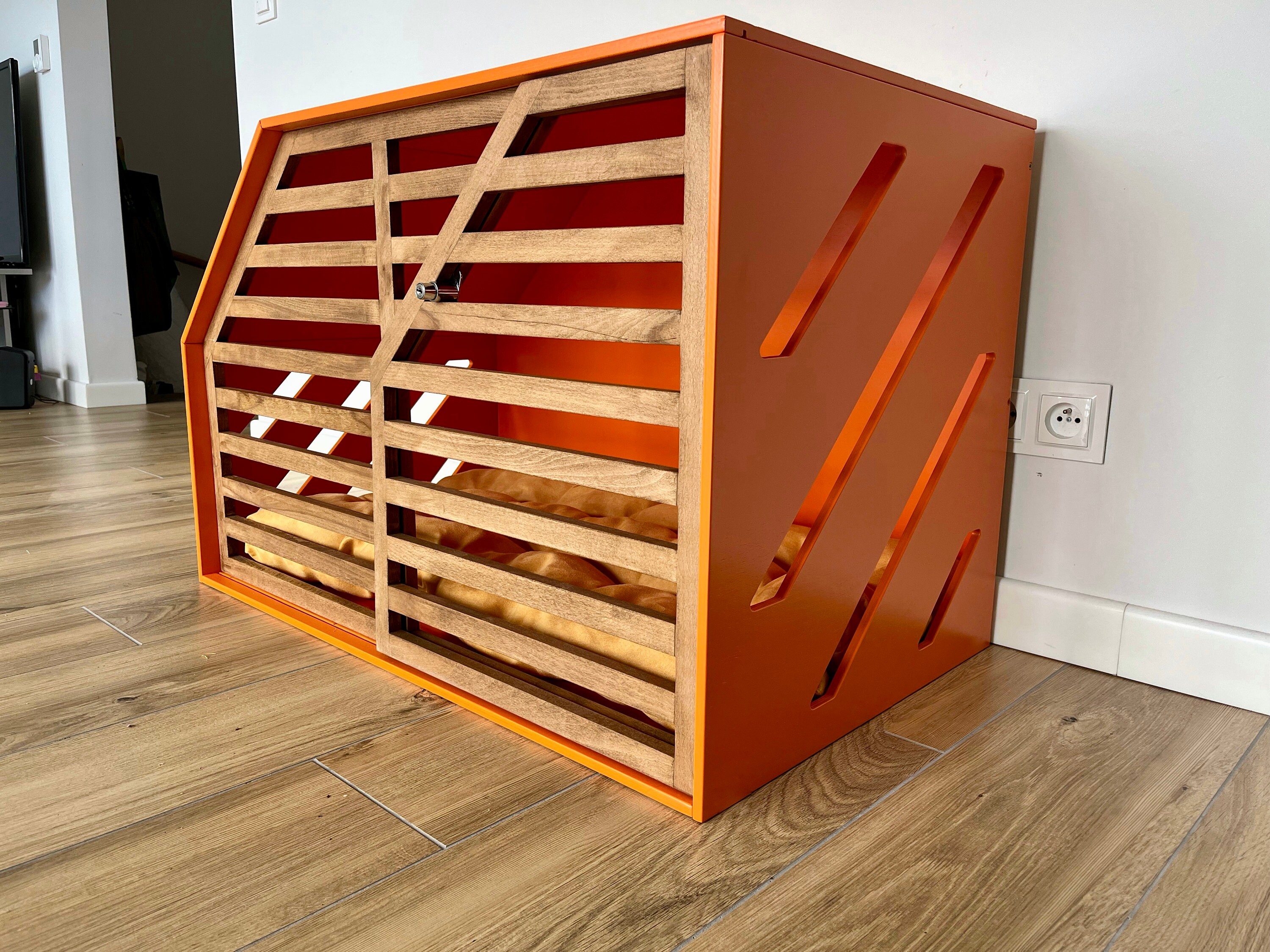 Picture of Handmade Wooden Dog Crate: Modern Pet House Kennel, XS-XL - Etsy