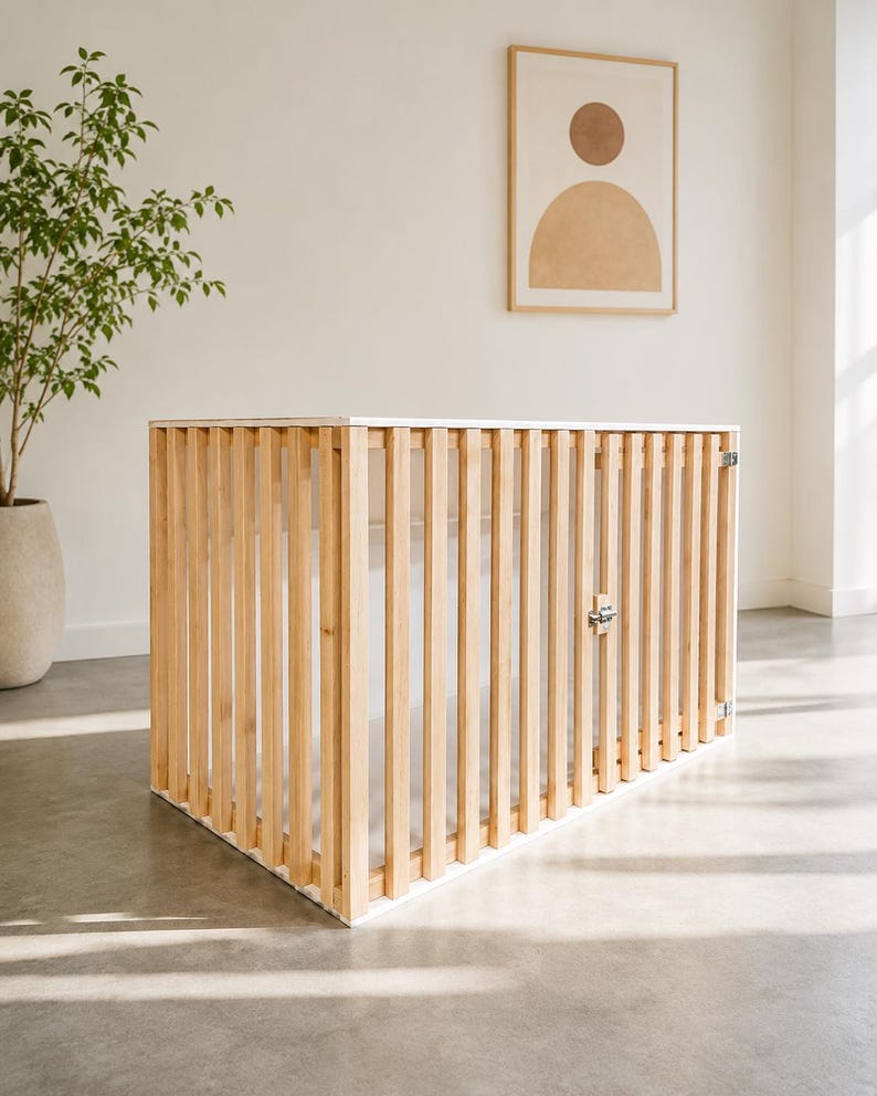 Solid Beech Dog House | Heavy Duty Indoor Puppy Kennel | Luxury Pet Furniture | image 6