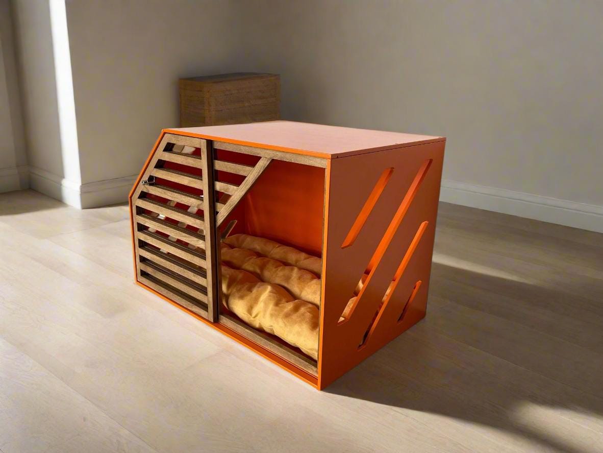 Gallery Detail: Handmade Wooden Dog Crate Modern Pet House Kennel Xs Xl