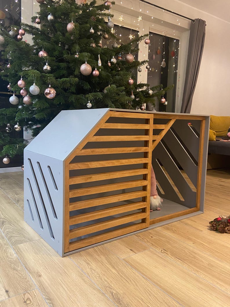Handcrafted Wooden Dog Crate Toys Reference: Handmade Wooden Dog Crate Modern Pet House Kennel Xs Xl