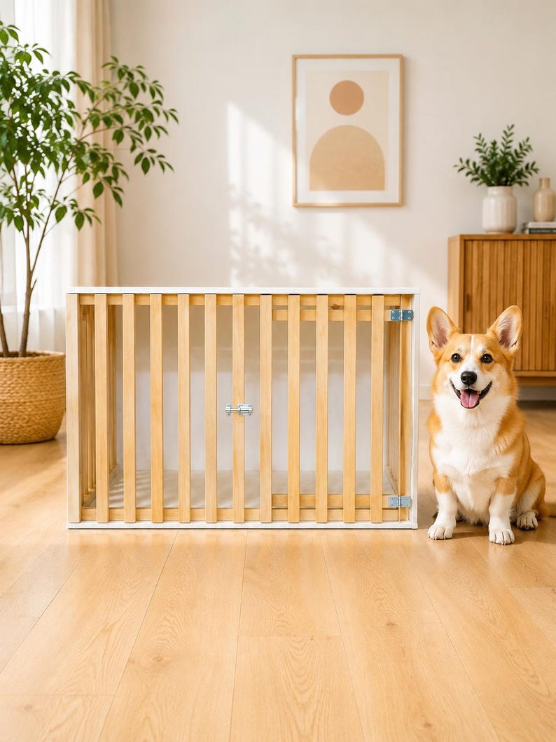 Solid Beech Dog House | Heavy Duty Indoor Puppy Kennel | Luxury Pet Furniture | image 8
