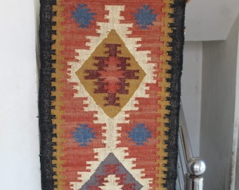 Kilim Area Runner Rug, Vintage kilim Runner Handmade, Wool Jute Kilim Runner, Hallway Runner, Navajo Kilim Rug, Corridor , Runner Rugs