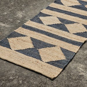 Handgefertigter getufteter Hanfteppich Wohnzimmer, Treppe, Juteläufer, Flur, Eingangsbereich, Dekor