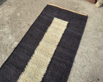 Handmade Braided Jute Runner Bohemian Braided Area Rug Decorative Entryway Stair, kitchen Carpet