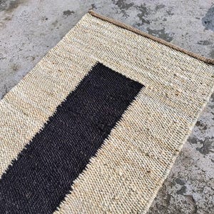 2x6,2x20 Handmade Tufted Hemp Jute Runner, Hand loom Hemp Area Rug ,Hallway Decor Hemp Rug Stair Boho runner, Custom Size Rug