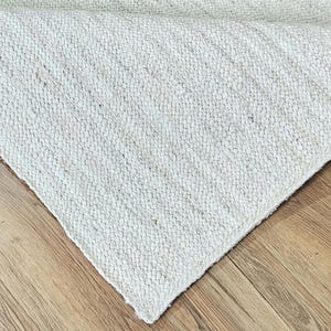 White Jute Area Rug Handmade Jute Rug  Hanwoven Large Rug Boho Decor Rug Natural Jute Rug Bohemian Rug Hand Braided Jute Rug Custom Size Rug