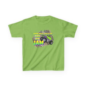 Monster Trucks Are My Jam | Kids Heavy Cotton Tee image 7