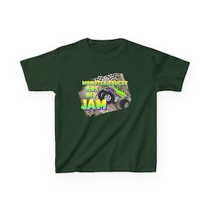 Monster Trucks Are My Jam | Kids Heavy Cotton Tee image 8
