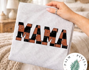 Camisa de mamá a cuadros Boujee / Camiseta de colores cómodos
