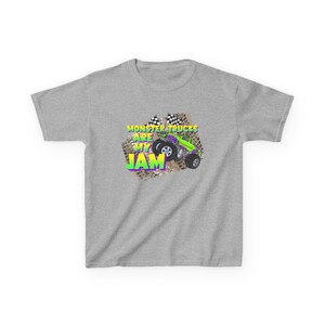 Monster Trucks Are My Jam | Kids Heavy Cotton Tee image 3