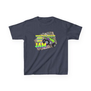 Monster Trucks Are My Jam | Kids Heavy Cotton Tee image 13