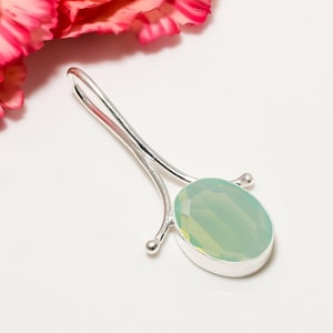 Green Opal 925 Sterling Silver Pendant, Gemstone Pendant, Dainty Pendant, Women Pendant, Handmade Pendant, Birthday Gift, Wedding Gift