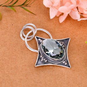 Black Tourmaline 925 Sterling Silver Pendant, Gemstone Pendant, Designer Pendant, Handmade Pendant, Vintage Pendant, Unique Pendant