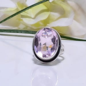 Pink Kunzite Ring, 925 Sterling Silver Ring, Gemstone Ring, Adjustable Ring, Handmade Ring, Women Ring, Amazing Ring, Wedding Gift
