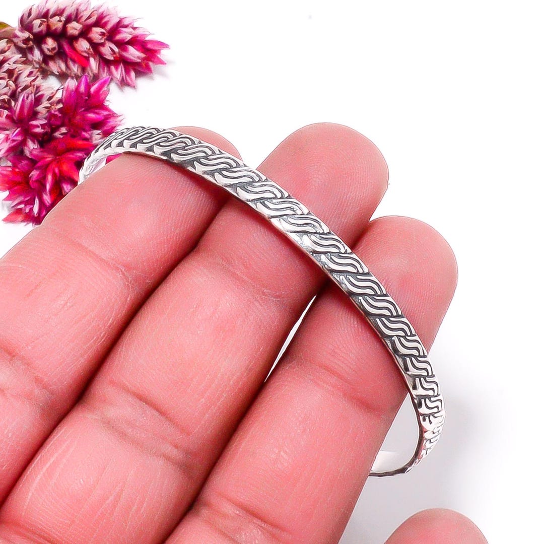 Silver Bangle, 925 Sterling Silver Bangle, Handmade Bangle