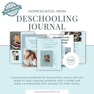 Deschooling Journal for Homeschool Moms | Child-Led Learning Workbook | Self-Directed Education Guide | Realistic Homeschooling Printable