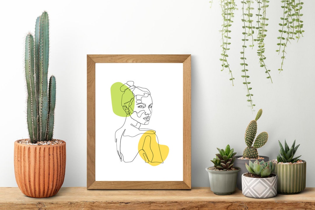 One Line Art Décor,single Line Drawing Wall Art,minimalist Wall Art