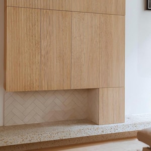 Oak fluted panel for interior, 3D wall panel, Decorative wooden slats, Wall decor panel, Furniture panel, Drawers overlay, Furniture overlay, Slat wall panel, DIY furniture makeover,
Decorative panels,
Furniture overlay kits,
