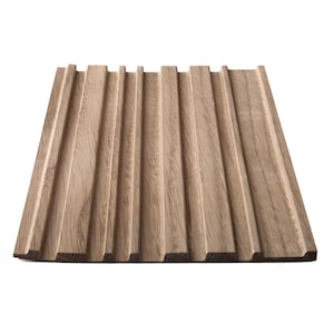 Oak Fluted Wood Panel Sample – Self-Adhesive Furniture & Wall Cladding, Custom Sizes Available