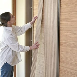 Flexible self adhesive oak panel, 3D wall panel, Peel and stick wall panel, Wall decor panel, Furniture panel, Flute panel, Slats