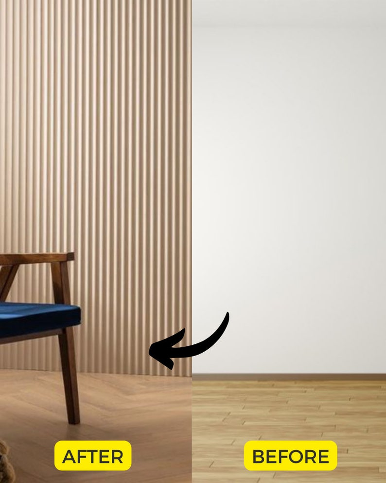 Before and after (wall decor).