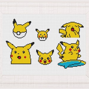 Pikachu Kreuzstichmuster Pokemon Kreuzstichvorlage
