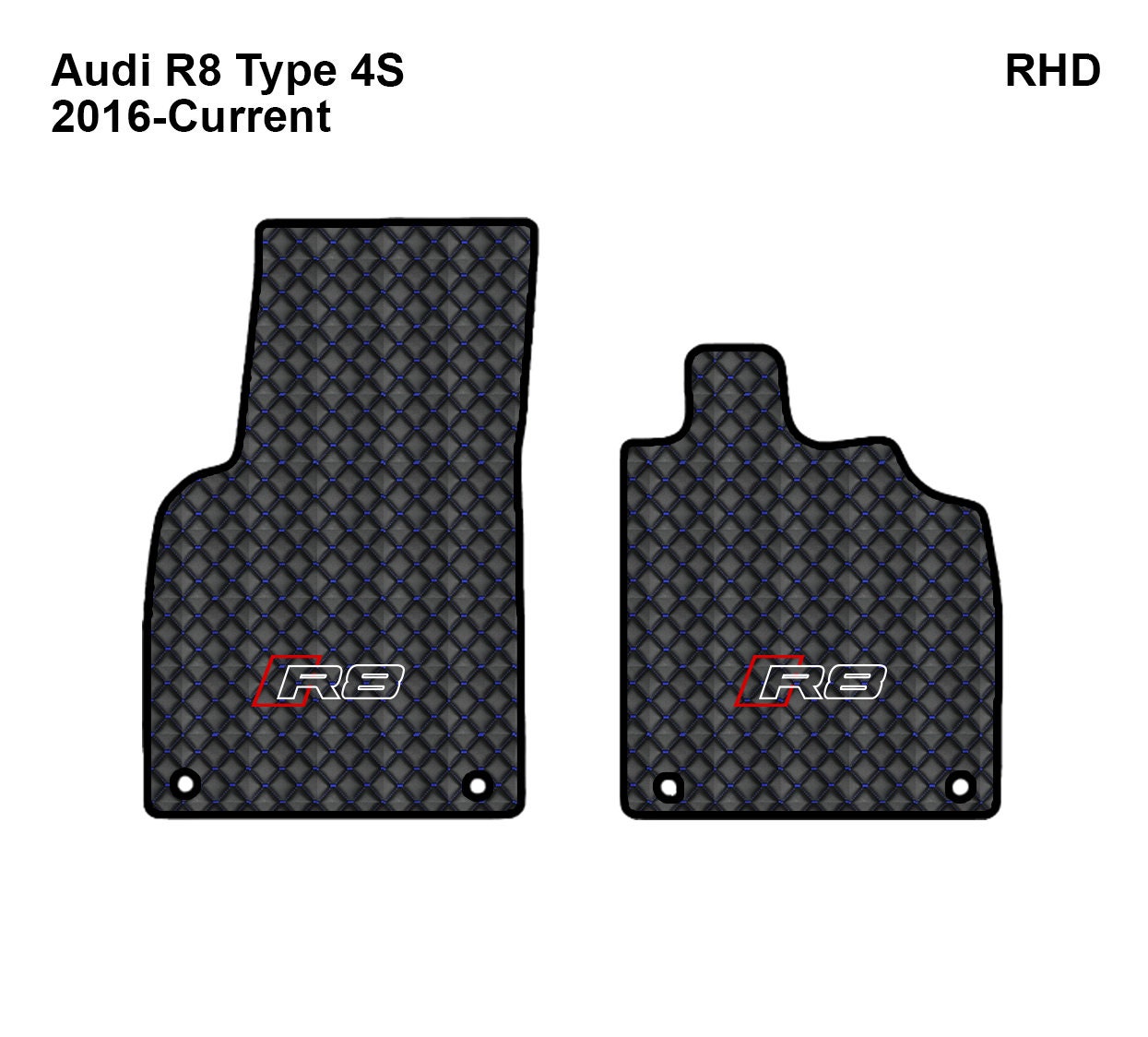フロアマット フロアマットアウディR8 2014年から2021年ブラック限定版テーラードカーペットSET Floor Mats For AUDI R8 20142021 Black