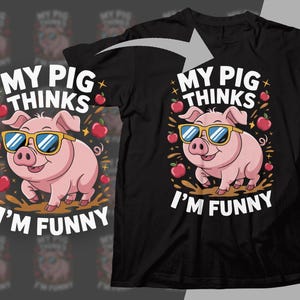 Descarga digital de un cerdo divertido, arte de dibujos animados de un cerdo, cerdo con gafas de sol, impresión de un cerdo, diseño de cerdo, arte humorístico, arte digital de animales adorables