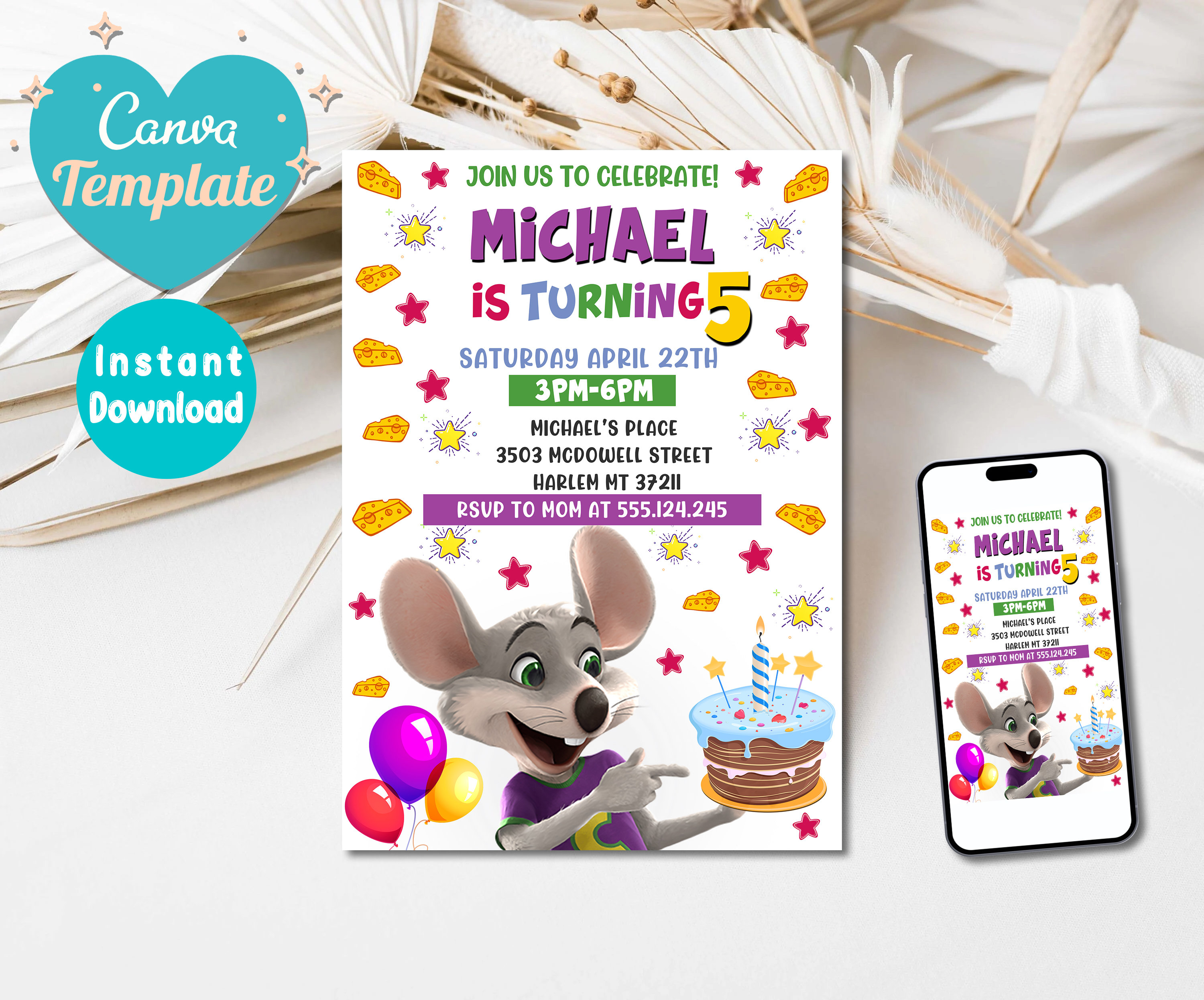 Editable Chuck E Cheese Birthday Invitation Template Chuck Etsy UK Editable Chuck E Cheese Birthday Invitation Template Chuck Etsy UK