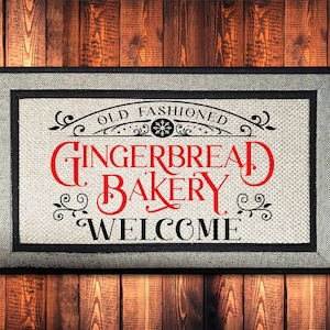 Doormat Holiday, Gingerbread Bakery, gingerbread