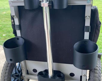 Soportes para botellas + soporte para paraguas y recogedor para carritos de disc golf Zuca - Juego de 5 piezas - Impreso en 3D por Platinum Disc Golf