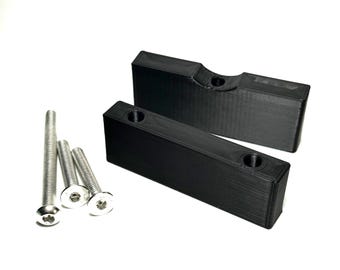 Zuca Disc Golf Cart 1” Handle Spacer Kit - 2 Piece Upper & Lower With Hardware - 3d Printed Accessories By Platinum Disc Golf