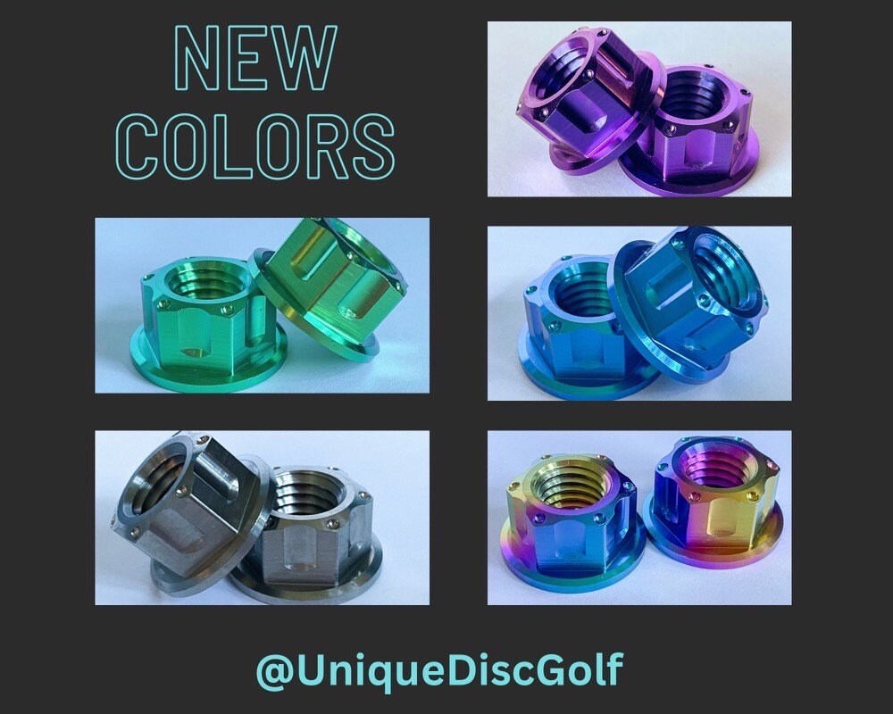 Zuca Disc Golf Cart Custom Titanium Wheel Lug Nuts Disc Golf