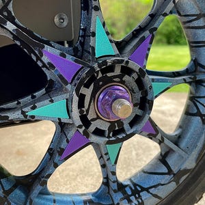 Wkładki do kółek do wózków do golfa dyskowego Zuca - akcesoria do golfa dyskowego drukowane w technologii 3D firmy Platinum Disc Golf