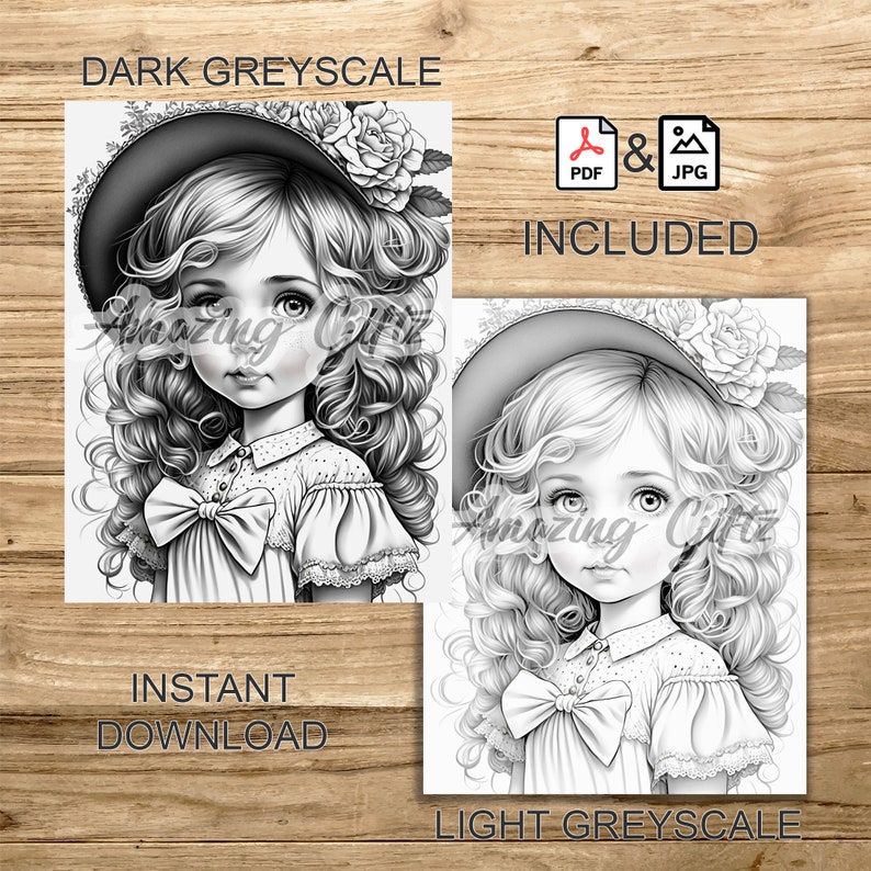 Beautiful Girl Coloring Page Adults Printable Coloring Sheets Grayscale Beautiful girl coloring page adults printable coloring sheets grayscale