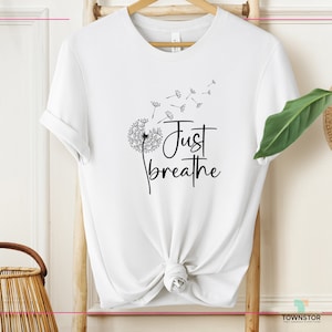 Dandelion Shirt, Inspirational Shirt, Windflower Tee, Meditation Gift, Yoga Shirt, Boho Windflower Shirt, Dandelion Shirt for Her, Bday Tees