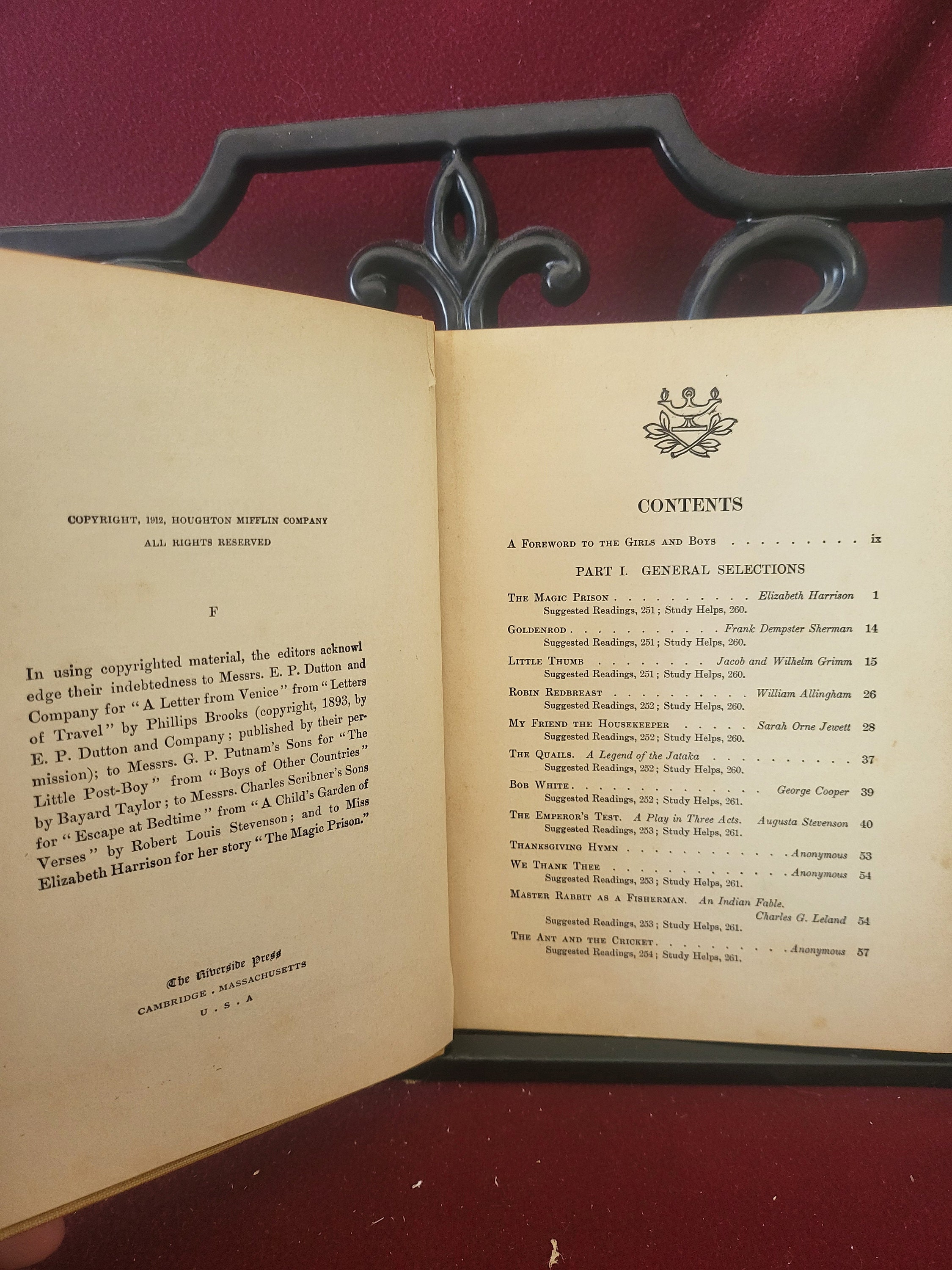 The Riverside Readers Fourth Reader 1912 First Edition Hardcover - Etsy
