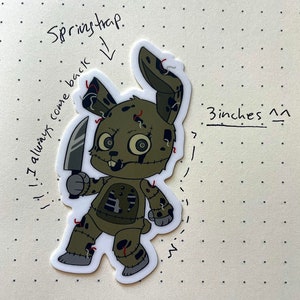 Into the Pit but it's Springtrap REMASTERED Sticker for Sale by